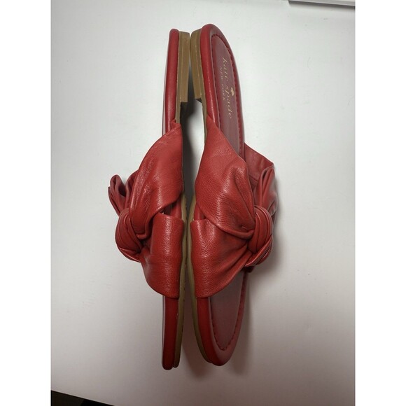 Kate Spade Marcella Leather Knotted Slip On Sandal In Red Sz 6 New - Picture 3 of 9
